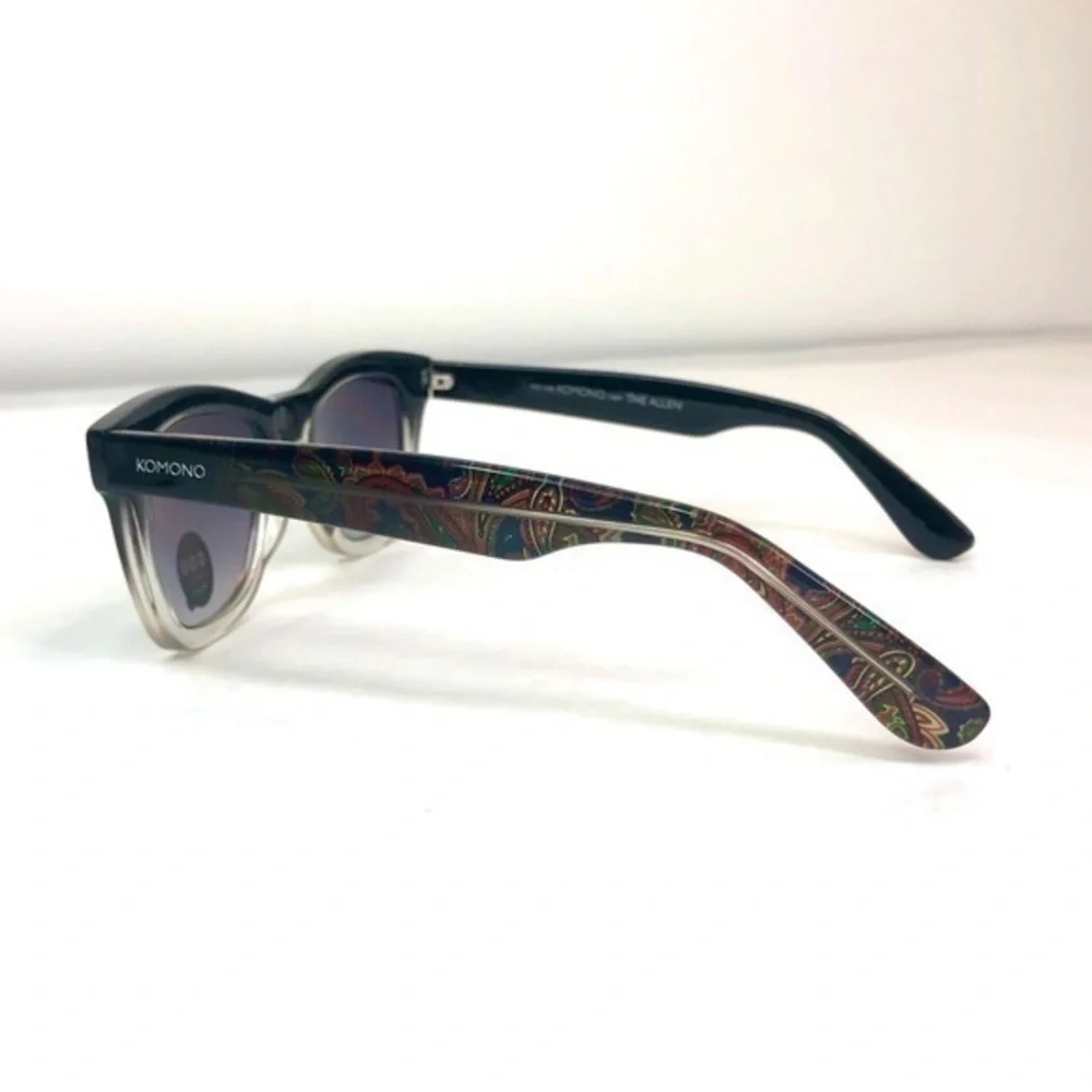 KOMONO Allen Paisley Sunglasses NEW black gray ombré